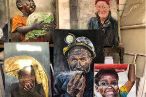 Jovem de 14 anos aprende a pintar na pandemia e ganha R$ 78 mil por cada quadro