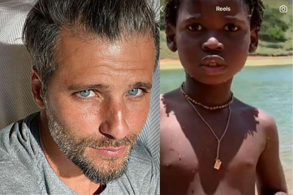 Publicação de Bruno Gagliasso nas redes sociais elogiando o filho do meio, Bless