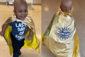 Criança vence o câncer aos dois anos