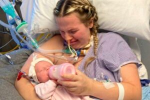 A mãe ficou em coma e deu à luz