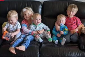 Mãe tem cinco filhos em três anos