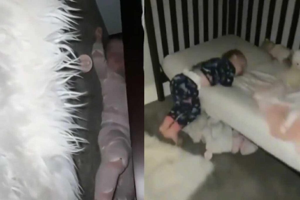 Uma menina de 2 anos viralizou em um vídeo com diferentes posições para dormir