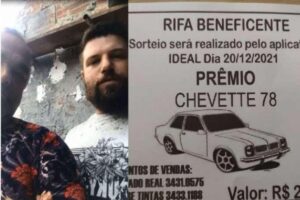 Valdir estava rifando o carro