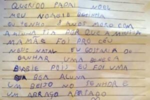 Menina ganha presente de motorista de ônibus