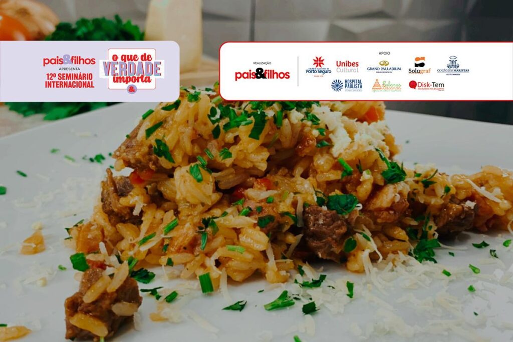 Beto Bigatti mostra receita de arroz carreteiro no 12º Seminário Internacional Pais&Filhos