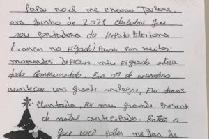 Menina aproveita carta ao Papai Noel para agradecer por transplante de fígado que recebeu