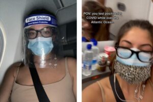 Professora é presa em banheiro de avião por 3 horas após testas positivo para covid-19