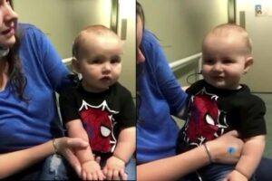 Bebê tem a melhor reação ao ouvir a voz da mãe pela primeira vez