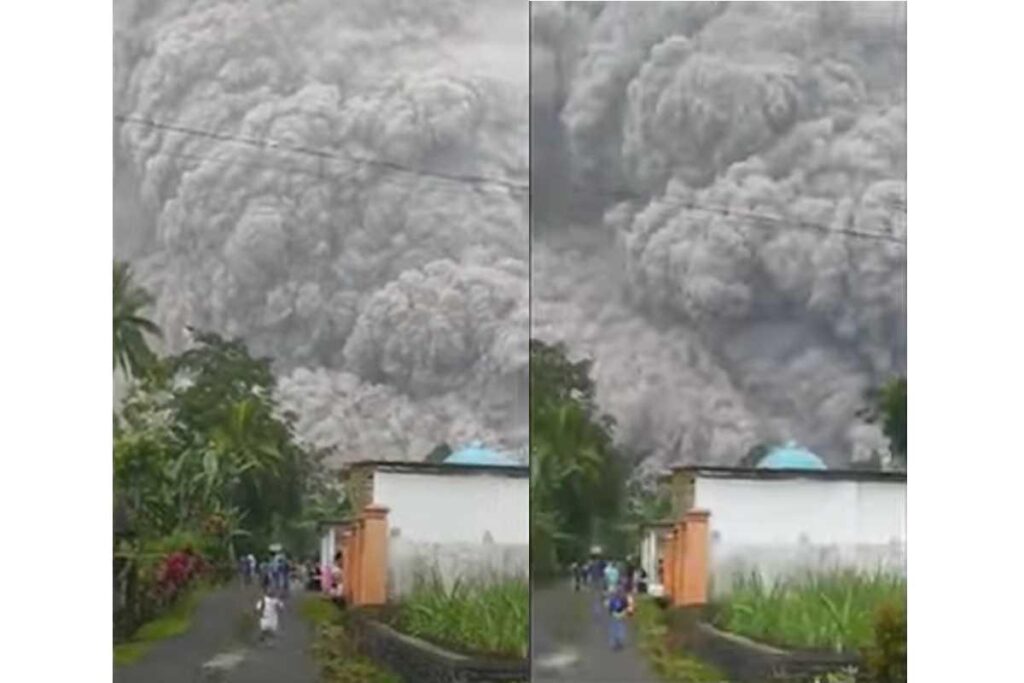 O vulcão Semeru causou uma morte e deixou outras pessoas feridas