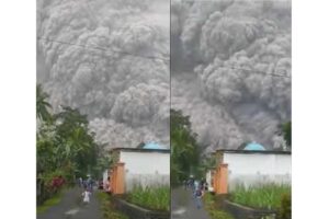 O vulcão Semeru causou uma morte e deixou outras pessoas feridas