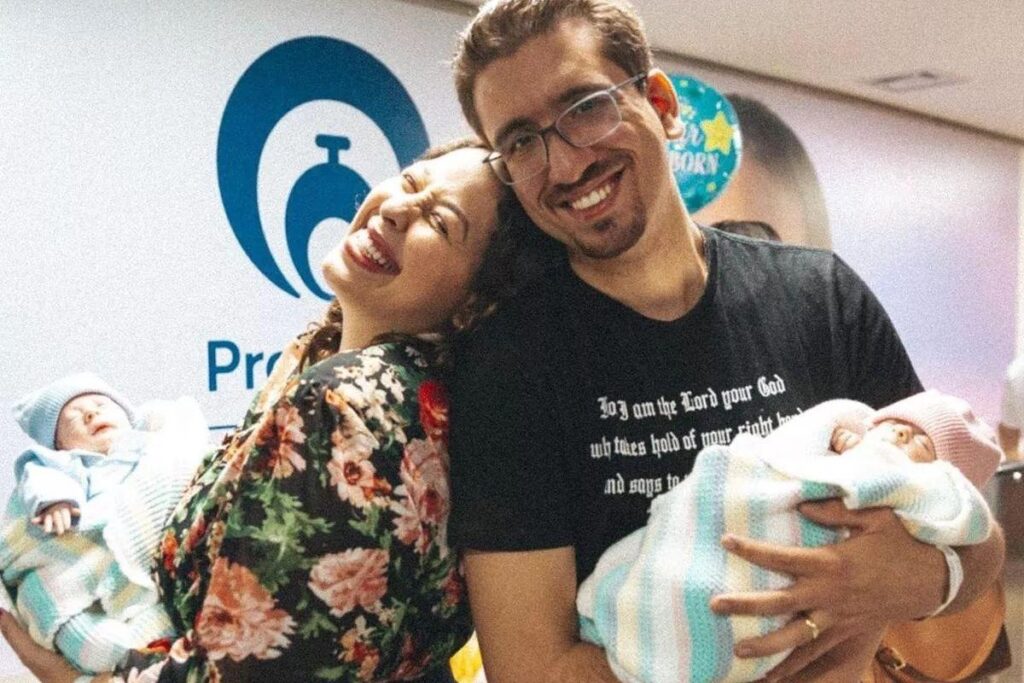 Camila Monteiro e a família