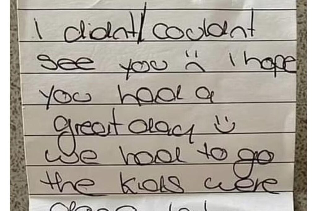 O bilhete confirmava que a mulher estava sendo traída pelo marido