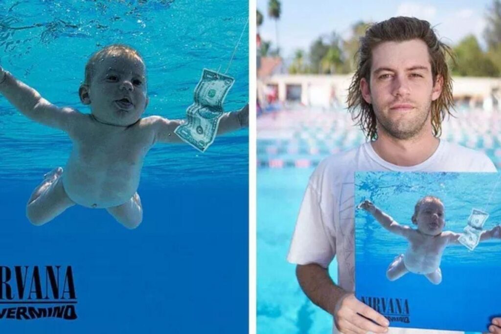 Spencer ao quarto meses de idade na capa de ‘Nevermind’