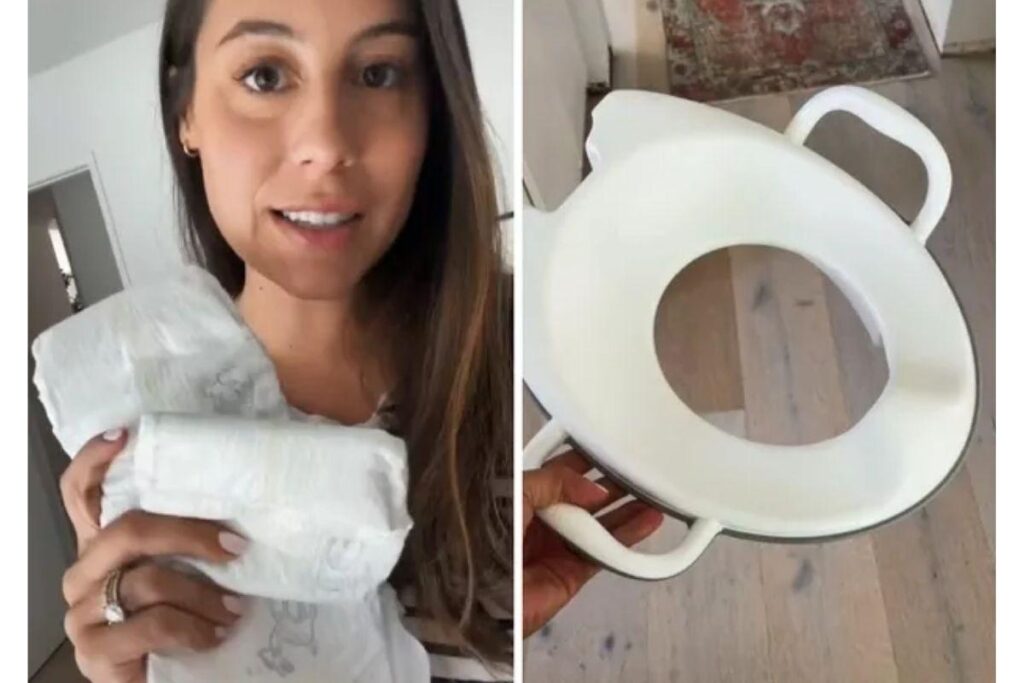 A mãe contou que deve manter o filho entretido durante o desfralde