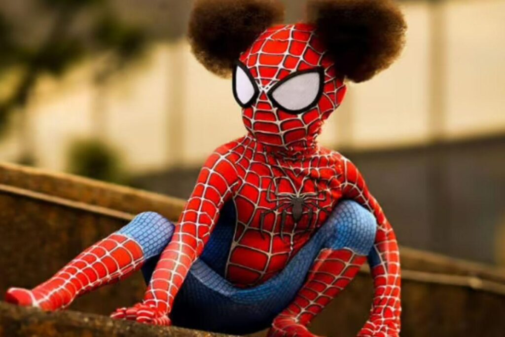 Mãe realiza o desejo da filha de ser “Garota-Aranha” por um dia