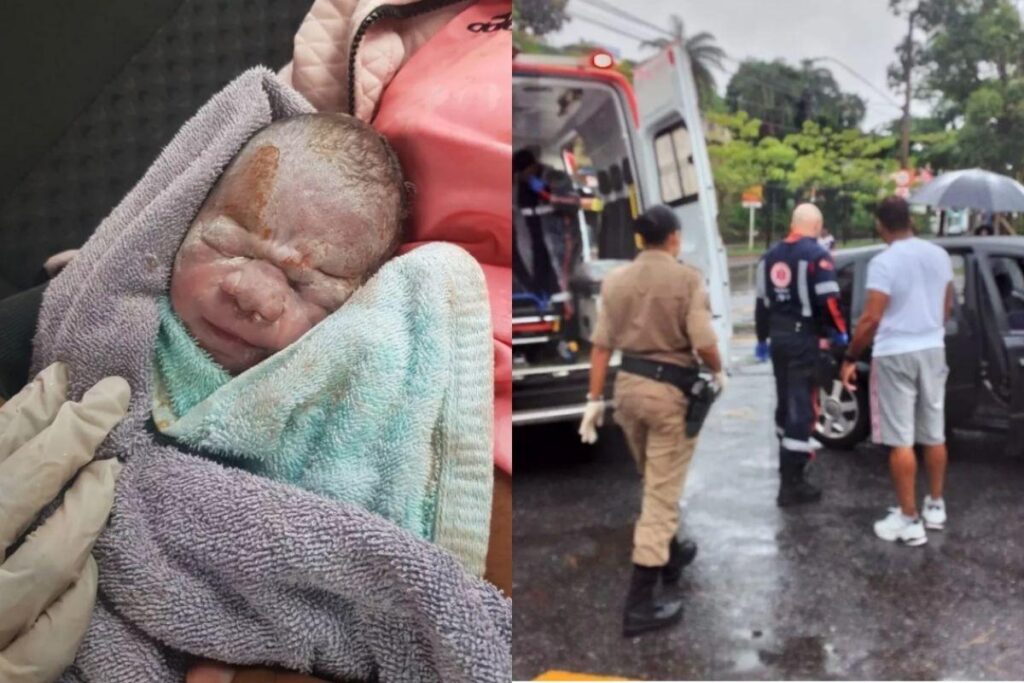 Mulher dá à luz dentro do carro