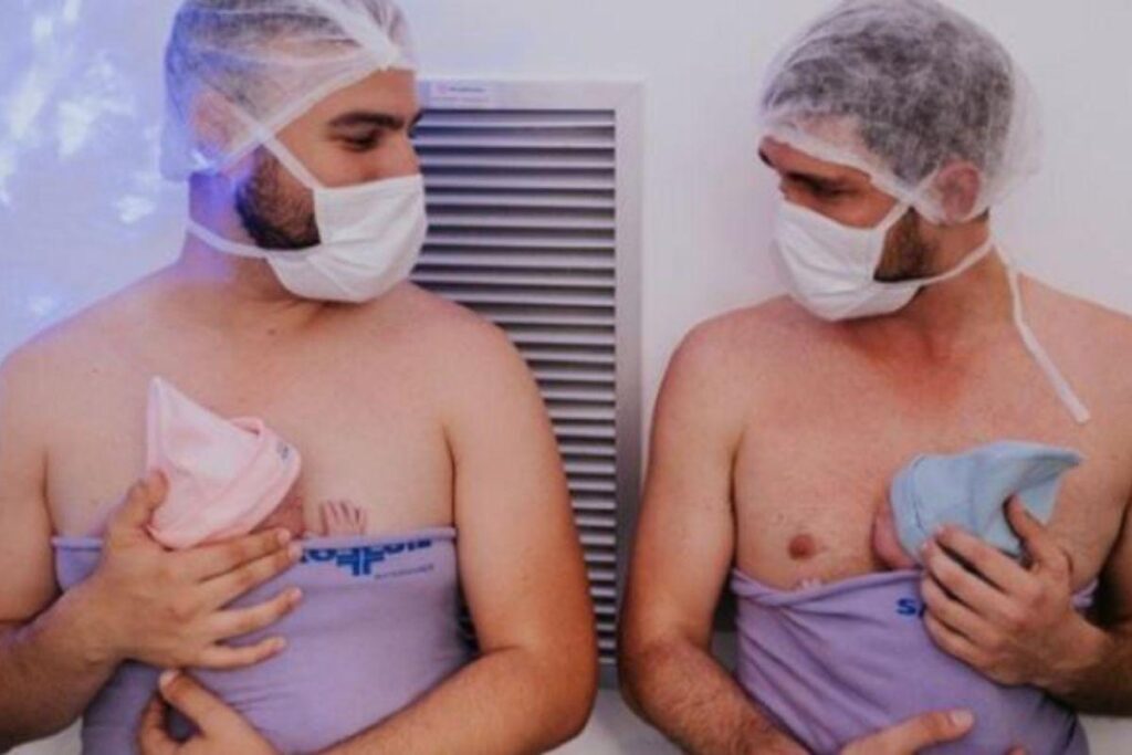 Graças a prima de Gustavo os gêmeos nasceram com o gene da família