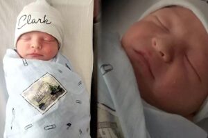 O bebê Clark nasceu em um dia completamente especial