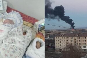 Os bebês que estavam internados no Hospital na Ucrânia foram transferidos para um abrigo