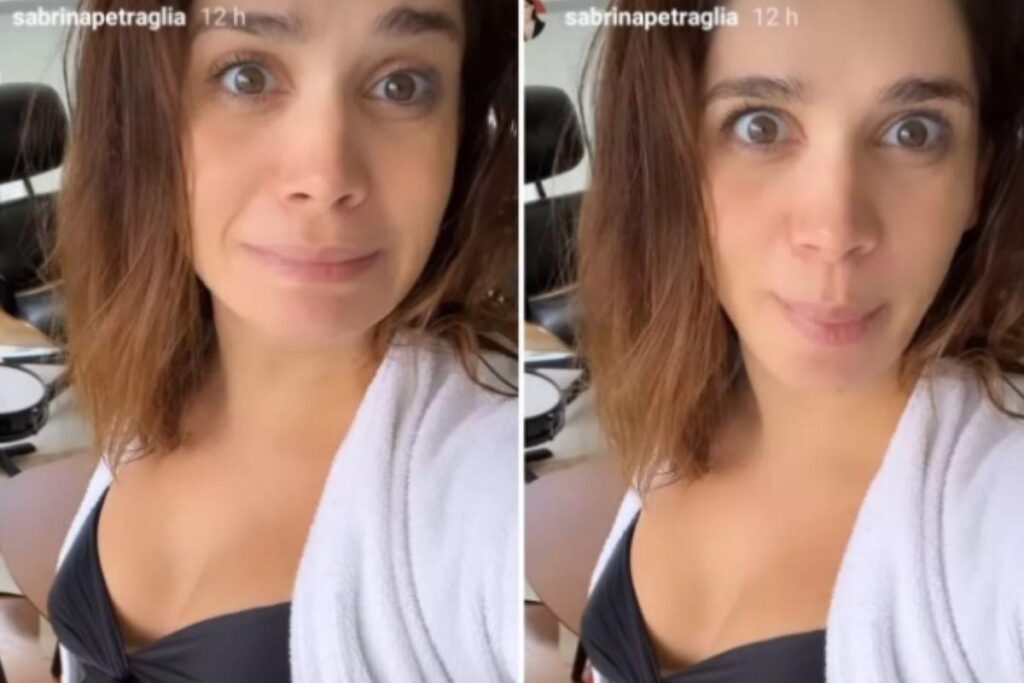 Sabrina Petráglia mostrou a barriga da gestação