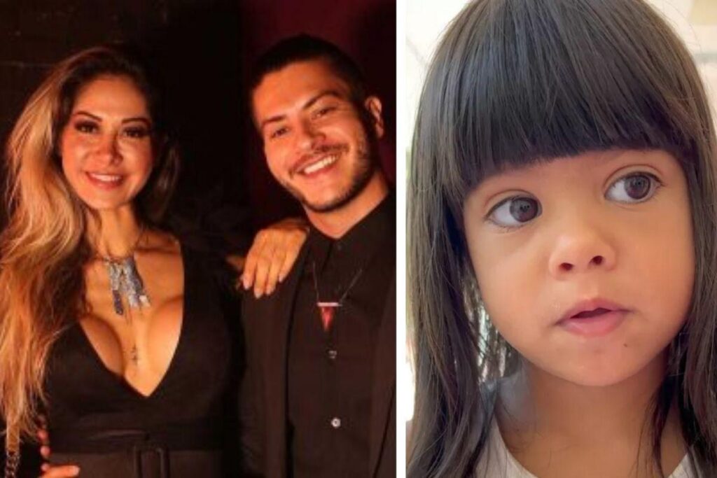 Filha de Arthur Aguiar faz vídeo parabenizando o pai