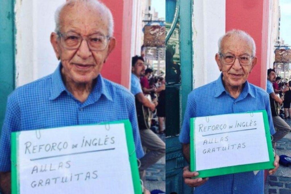 A fotógrafa divulgou o trabalho do professor