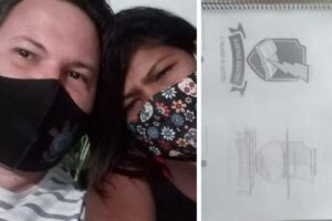 Graças ao esforço com as vendas das apostilas, a família conseguiu sair da miséria