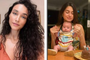 Débora Nascimento cai no choro ao conhecer filho de Thaila Ayala