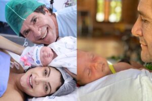 Daniel e Aline Padua comemoram 2 meses da filha em ensaio cheio de estilo