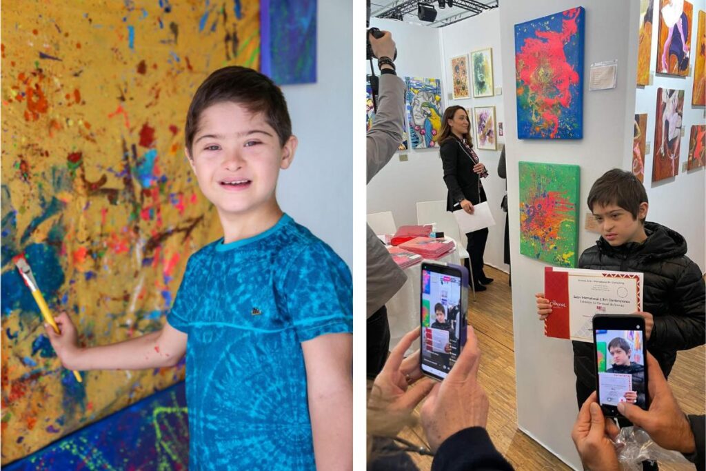 Sonho realizado! Criança brasileira com Síndrome de Down expõe obras no Museu do Louvre