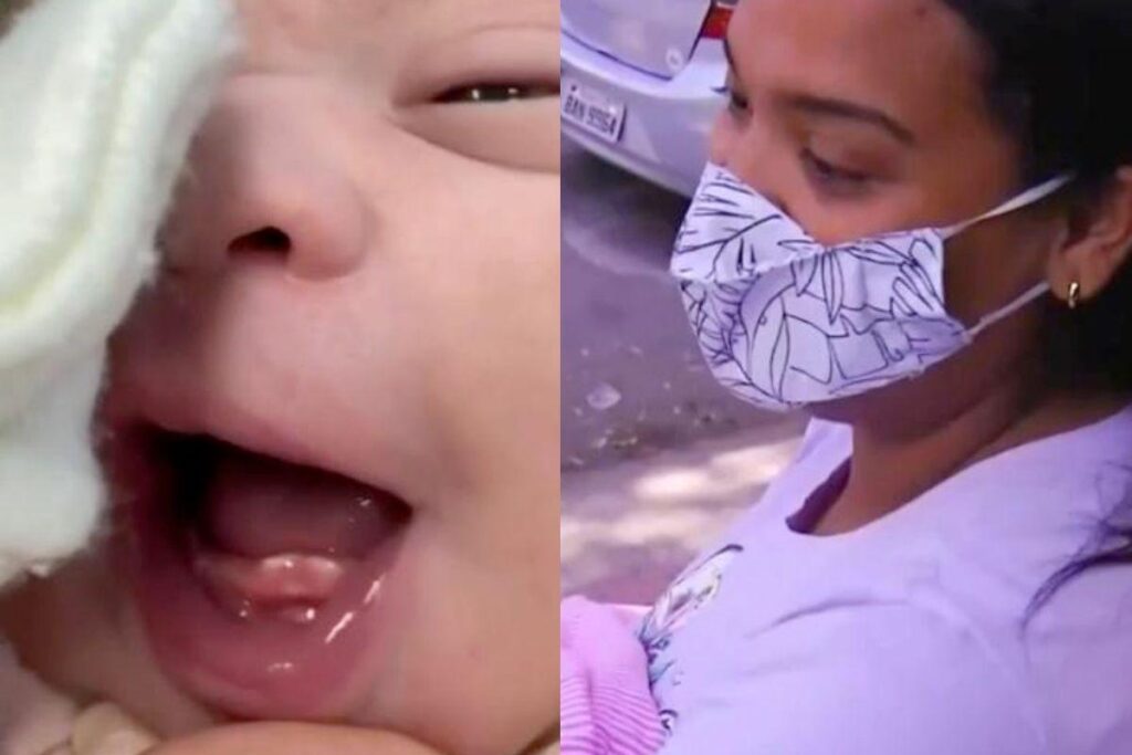 Emanuelle já nasceu com 2 dentes