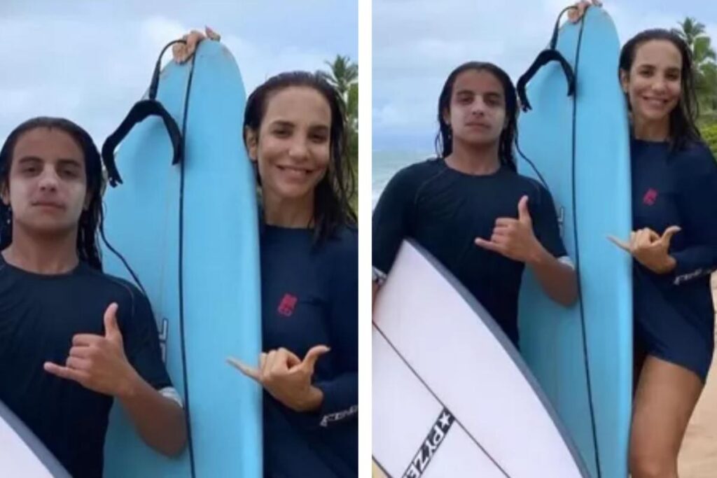 Ivete aproveitou o dia ao lado do filho mais velho