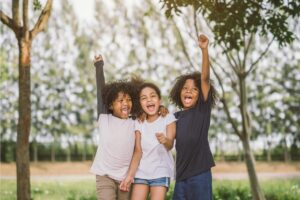 As crianças falaram sobre a importância da amizade