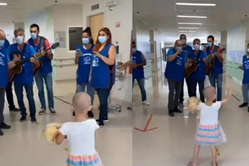 Menina de 4 anos se cura de câncer e comemora cantando ‘Let It Go’ com equipe médica