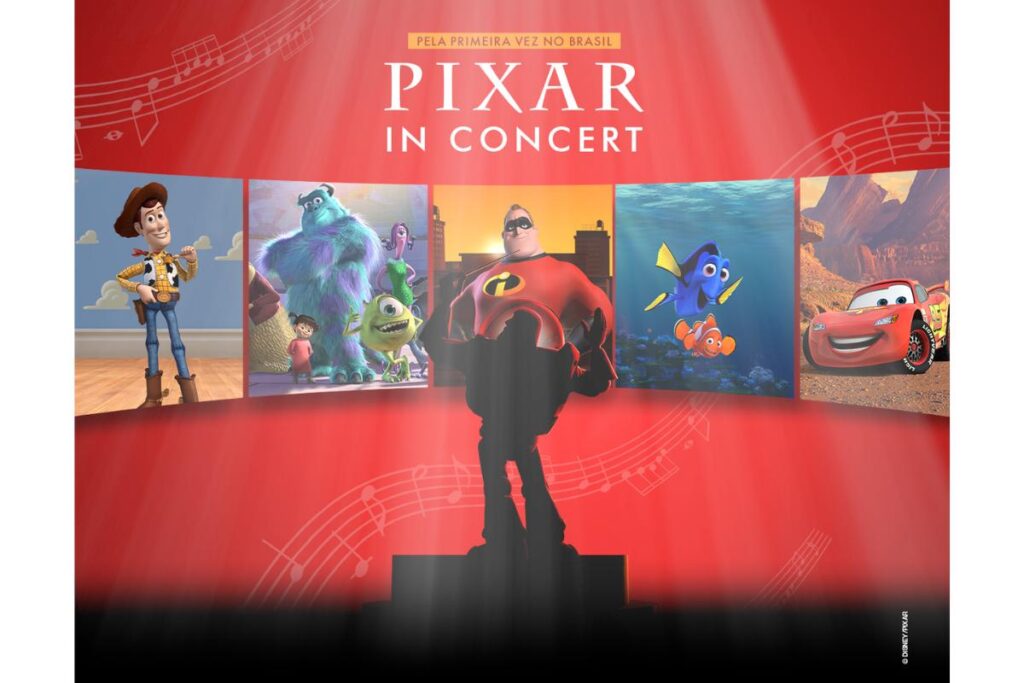 Pela primeira vez no Brasil, chegará o espetáculo “Pixar in Concert”