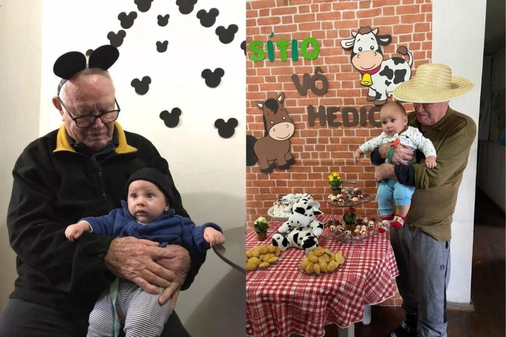 Bisavô de 90 anos ganha festas surpresas temáticas de “mêsversários”