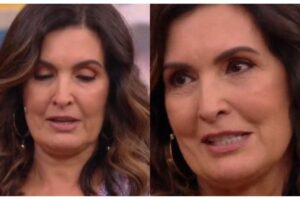 Fátima Bernardes chora ao receber homenagem de Dia das Mães da filha ao vivo