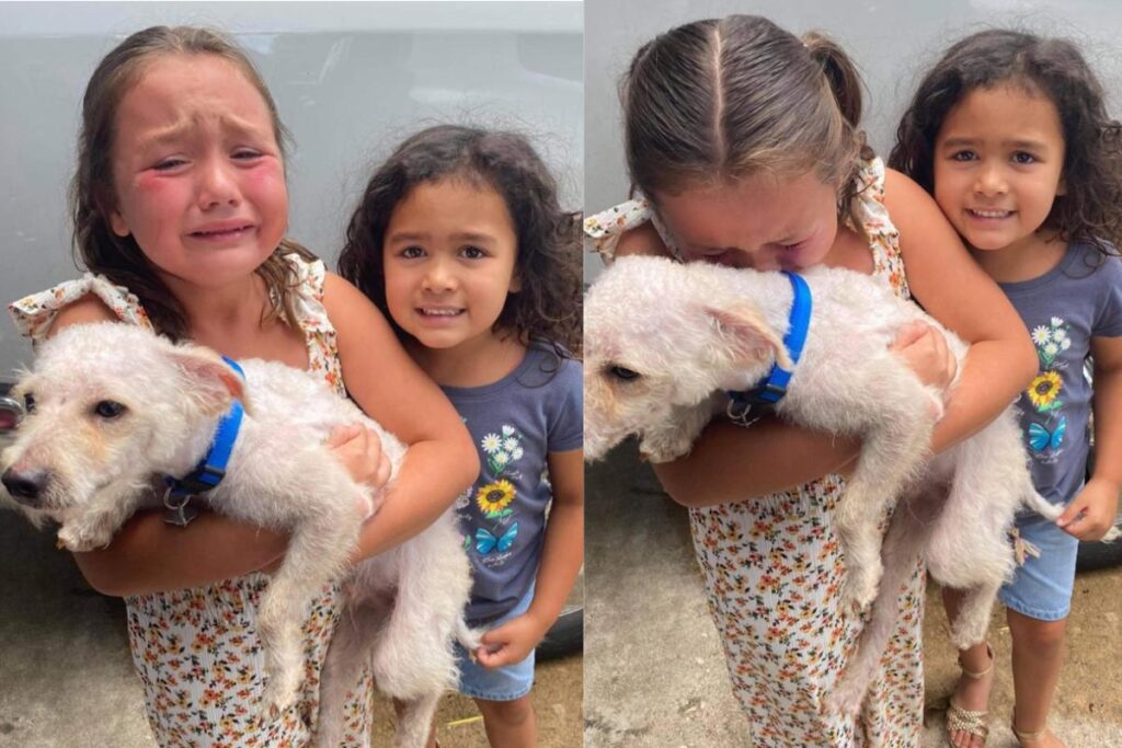 As crianças ficaram emocionadas com o reencontro.