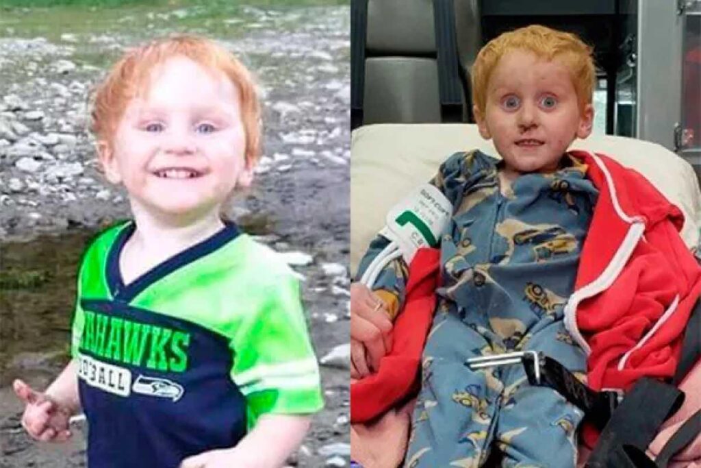 O menino de 4 anos sobreviveu após dois dias desaparecido enfrentando fortes chuvas