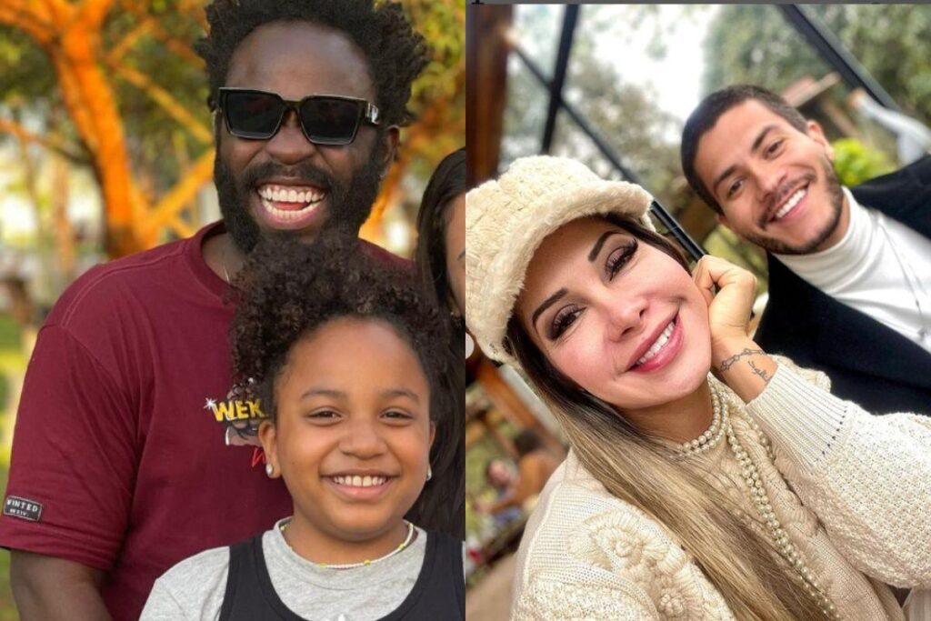 Maria Flor aproveitou a festa de Douglas Silva para tietar Maira Cardi e Arthur Aguiar