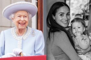Harry e Meghan Markle com os filhos