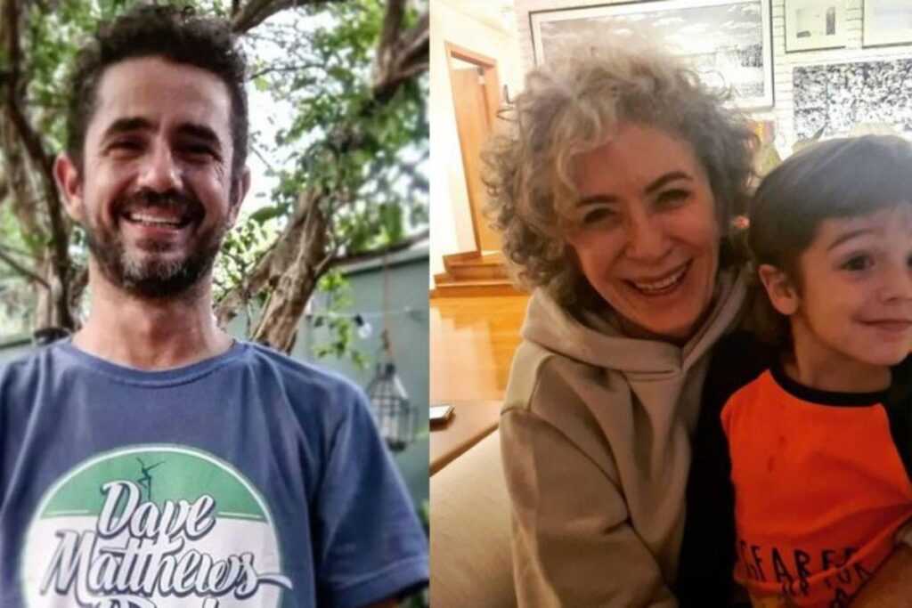 Felipe e Rafa com os filhos