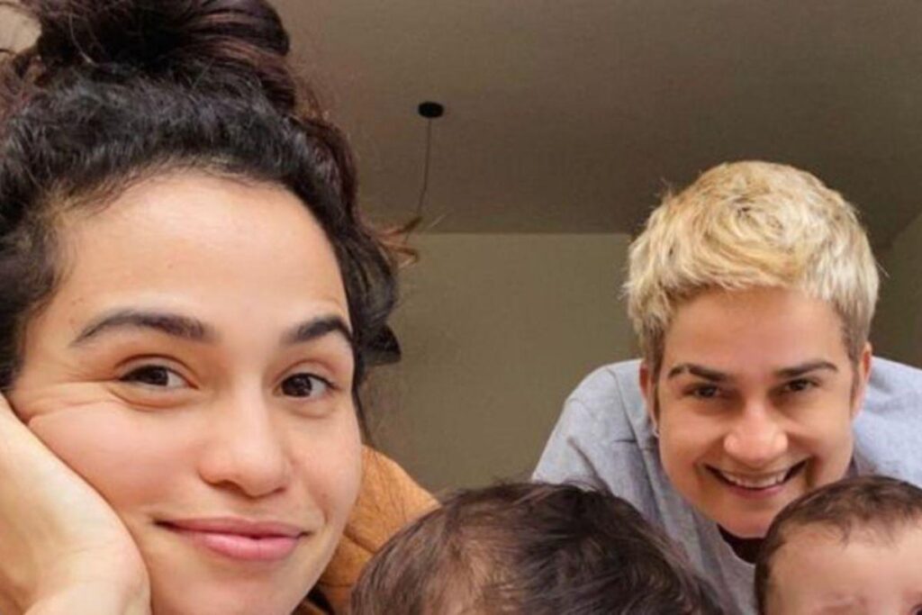 Nanda Costa, Lan Lahn e filhas gêmeas