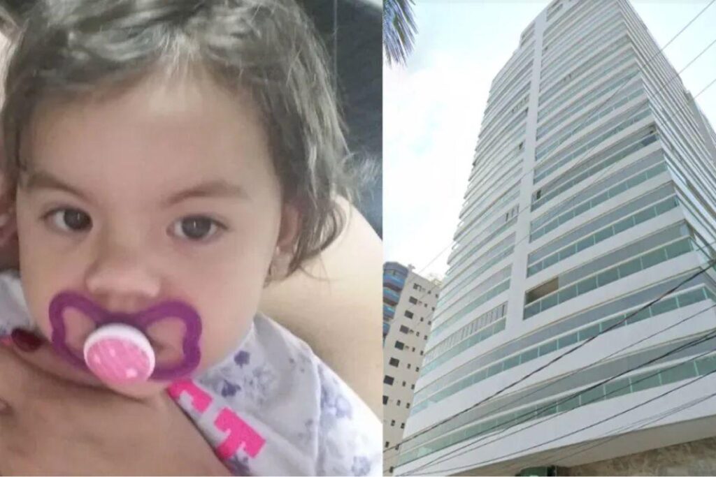 A criança ficou desesperada ao ver que estava sozinha e gritou pedindo socorro na sacada do apartamento