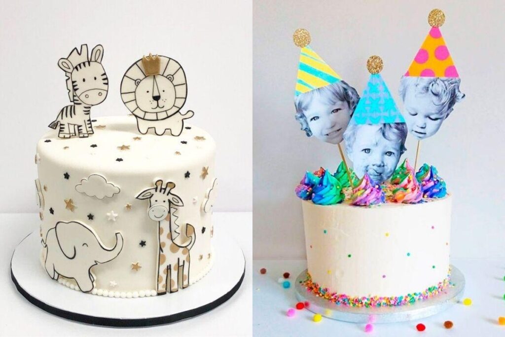 Ideia de bolo de mesversário com tema de abelha simples e sofisticado