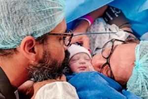 Letícia Cazarré teve Maria Guilhermina em um parto emocionante