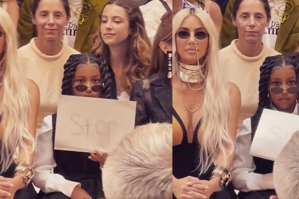 North West já deixou muito claro que não gosta de ser fotografa quando vai a eventos com a mãe