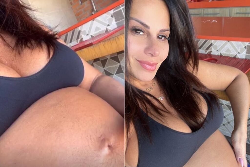 Viviane Araújo está no sétimo mês da gestação.