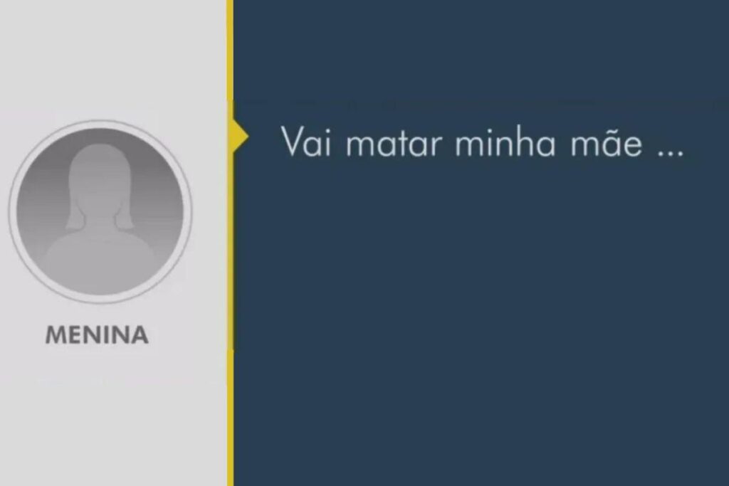 A criança conseguiu gravar as ameaças feitas pelo pai