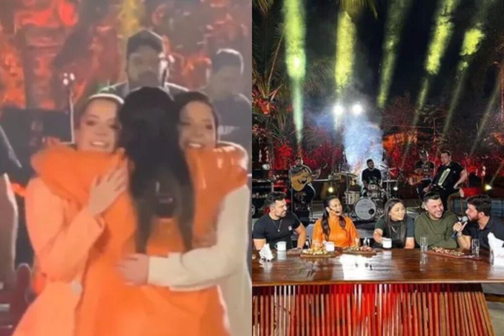 Dona Ruth com Maiara e Maraisa, Luiza Martins, Murilo Huff e outros artistas amigos de Marília